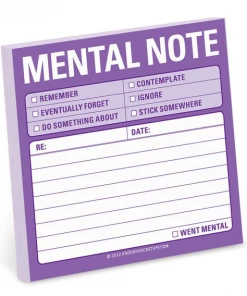 Knock Knock Sticky Note: Mental Note