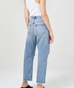 AGOLDE Just In 90's Crop Mid Rise Loose Fit In Suspend