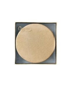 Caspari Home & Beauty Round Leather Felt-Backed Coasters In Gold - 8 Per Box