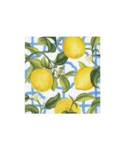 Caspari Seville Paper Cocktail Napkins In Ivory Home & Beauty