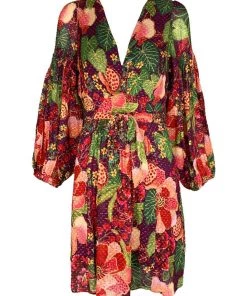 FARM Rio Featured Designers Purple Fruit Floral Mini Dress