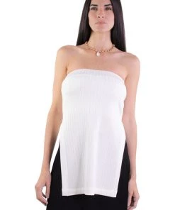 ESSE STUDIOS Just In Rib Tube Top In Ivory