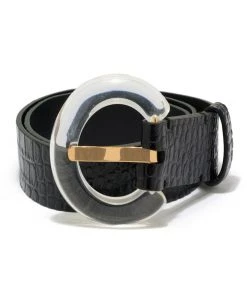Lizzie Fortunato Bags & Accessories Sofia Belt In Black Croc