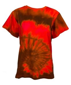 Retrofete Featured Designers Tie Dye T-Shirt In Sepia Orange