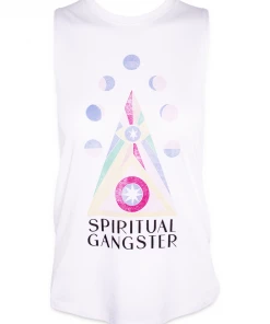 Spiritual Gangster Evil Eye Muscle Tank In Cream Just In