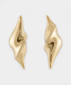 Mounser Twist Stud Earrings In Gold
