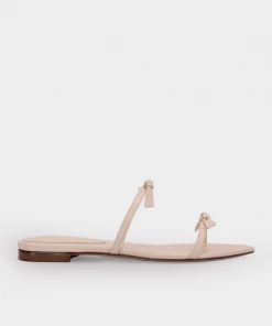 Alexandre Birman Slim Clarita Flat Sandal In Eggshell Flats