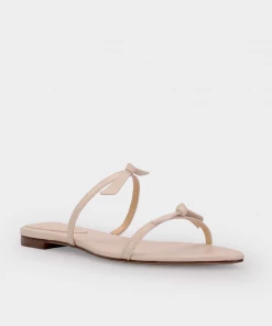 Alexandre Birman Slim Clarita Flat Sandal In Eggshell Flats