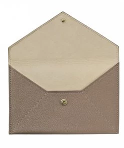 Graphic Image Taupe Goatskin Envelope Bags & Accessories