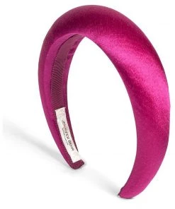 Jennifer Behr Bags & Accessories Thada Headband In Hammered Silk Fuchsia