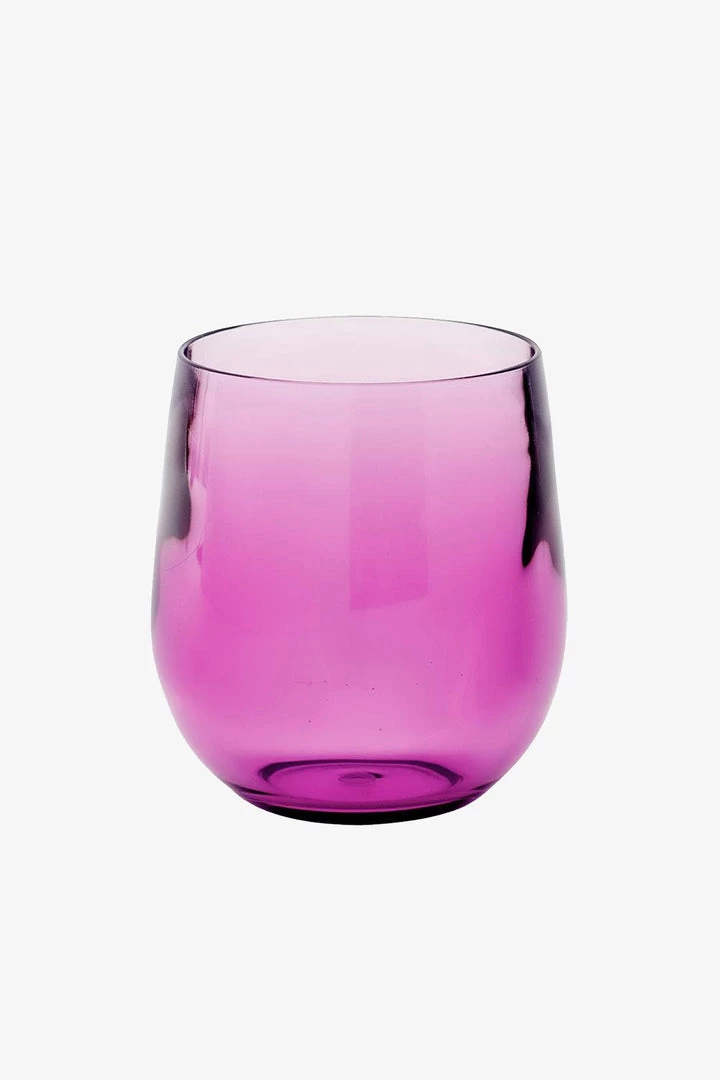 Caspari Just In Acrylic 12oz Tumbler Glass In Amethyst 1 Caspari Just In Acrylic 12oz Tumbler Glass In Amethyst