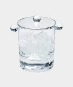 Caspari Acrylic 60oz Ice Bucket & Lid In Crystal Clear