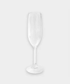 Caspari Just In Acrylic 6oz Champagne Flute In Crystal Clear