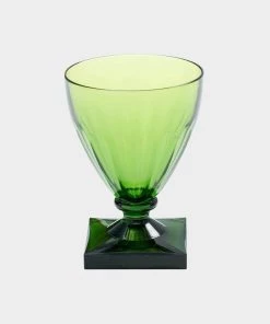 Caspari Just In Acrylic 8.5oz Wine Goblet In Emerald
