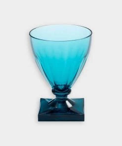 Caspari Acrylic 8.5oz Wine Goblet In Turquoise