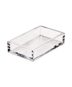Caspari Acrylic Guest Towel Napkin Holder In Crystal Clear