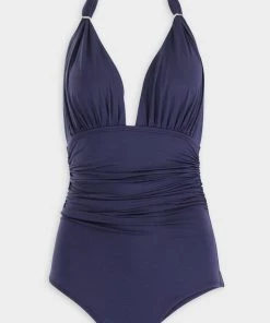 Lenny Niemeyer Adjustable Halter One Piece In Indigo Blue