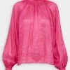 Aje. Just In Admiration Bow Back Blouse In Magenta