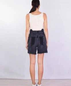 Enza Costa Just In Silk Rib Square Neck Tank In Natural