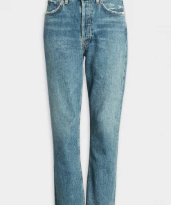 AGOLDE Riley High Rise Straight Crop In Frequency