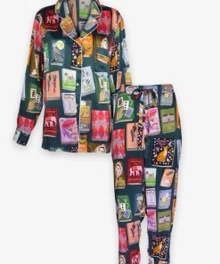 Karen Mabon Agatha Christie Book PJ Set In Teal Just In
