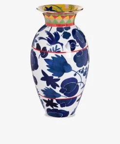 La DoubleJ Housewives Amphora Vase In Wildbird Blu