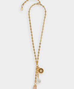 Lizzie Fortunato Anchor Lariat Necklace