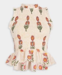 Alix Of Bohemia Just In Anjou Bijou Top In Pale Yellow