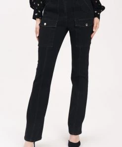 Derek Lam 10 Crosby Aspen High Waisted Flare Pant In Black