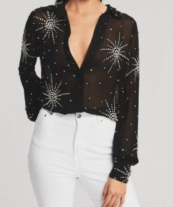 Retrofete Featured Designers Auri Shirt In Sunburst Black