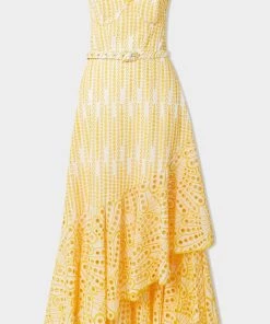 Charo Ruiz Just In Aurora Long Dress In Solar Yellow