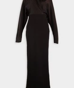 Solace London Aurora Maxi Dress In Black Just In