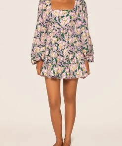 Agua By Agua Bendita Avena Dos Gardenias Lila Mini Dress Just In