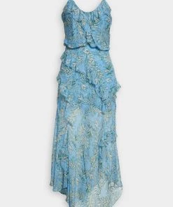 Veronica Beard Avenel Floral Dress In Aero Blue Multi