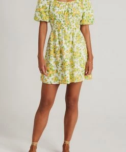 FAITHFULL THE BRAND Axel Mini Dress In Morello Floral Print Just In