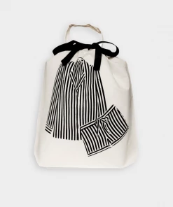 Bag-All Striped Pajamas Bag In Natural