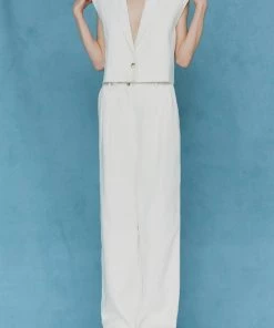 Loulou Studios Baiyan Linen Pants In Ivory