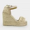 Castañer Balbina Wedge Sandal In Crudo Just In