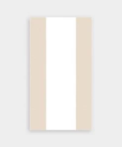 Caspari Bandol Stripe Paper Guest Towel Napkins In Natural