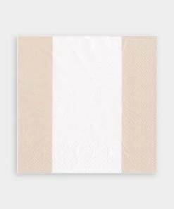 Caspari Bandol Stripe Paper Luncheon Napkins In Natural Just In