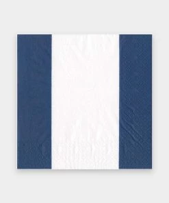 Caspari Bandol Stripe Paper Luncheon Napkins In Navy Just In