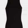 AGOLDE Bea Cutaway Tank Top In Black