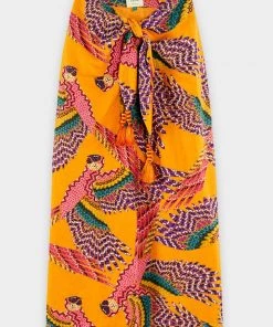 FARM Rio Featured Designers Beaded Macaws Midi Skirt