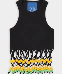 Simon Miller Just In Beaded Winjy Top In Black