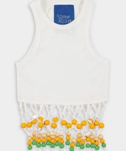 Simon Miller Beaded Winjy Top In Macadamia