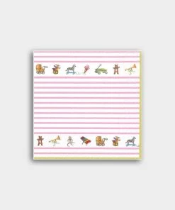 Caspari Bebe Paper Cocktail Napkins In Pink