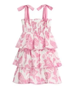 ZIMMERMANN KIDS Bells Shirred Tiered Dress