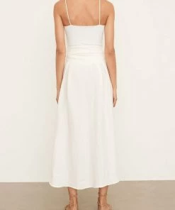 Vince. Just In Belted Button Front Skirt In Off White
