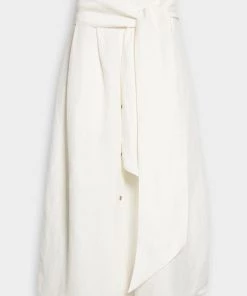 Vince. Just In Belted Button Front Skirt In Off White