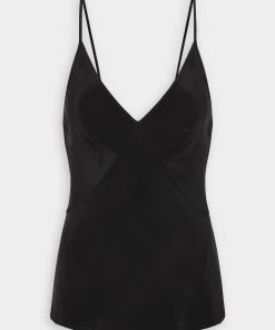 ST. AGNI Bias Silk Singlet In Black Just In